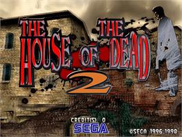 Title screen of House Of The Dead 2 on the Sega Naomi.