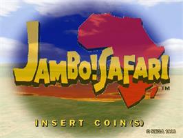 Title screen of Jambo! Safari on the Sega Naomi.