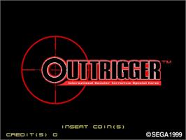 Title screen of Outtrigger on the Sega Naomi.