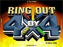 Title screen of Ring Out 4x4 on the Sega Naomi.