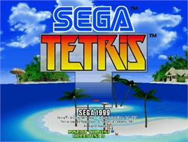Title screen of Sega Tetris on the Sega Naomi.