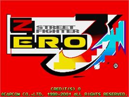 Title screen of Street Fighter Zero 3 Upper on the Sega Naomi.