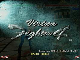 Title screen of Virtua Fighter 4 on the Sega Naomi.
