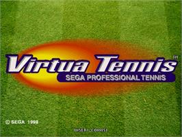 Title screen of Virtua Tennis on the Sega Naomi.