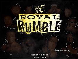 Title screen of WWF Royal Rumble on the Sega Naomi.