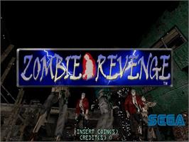 Title screen of Zombie Revenge on the Sega Naomi.