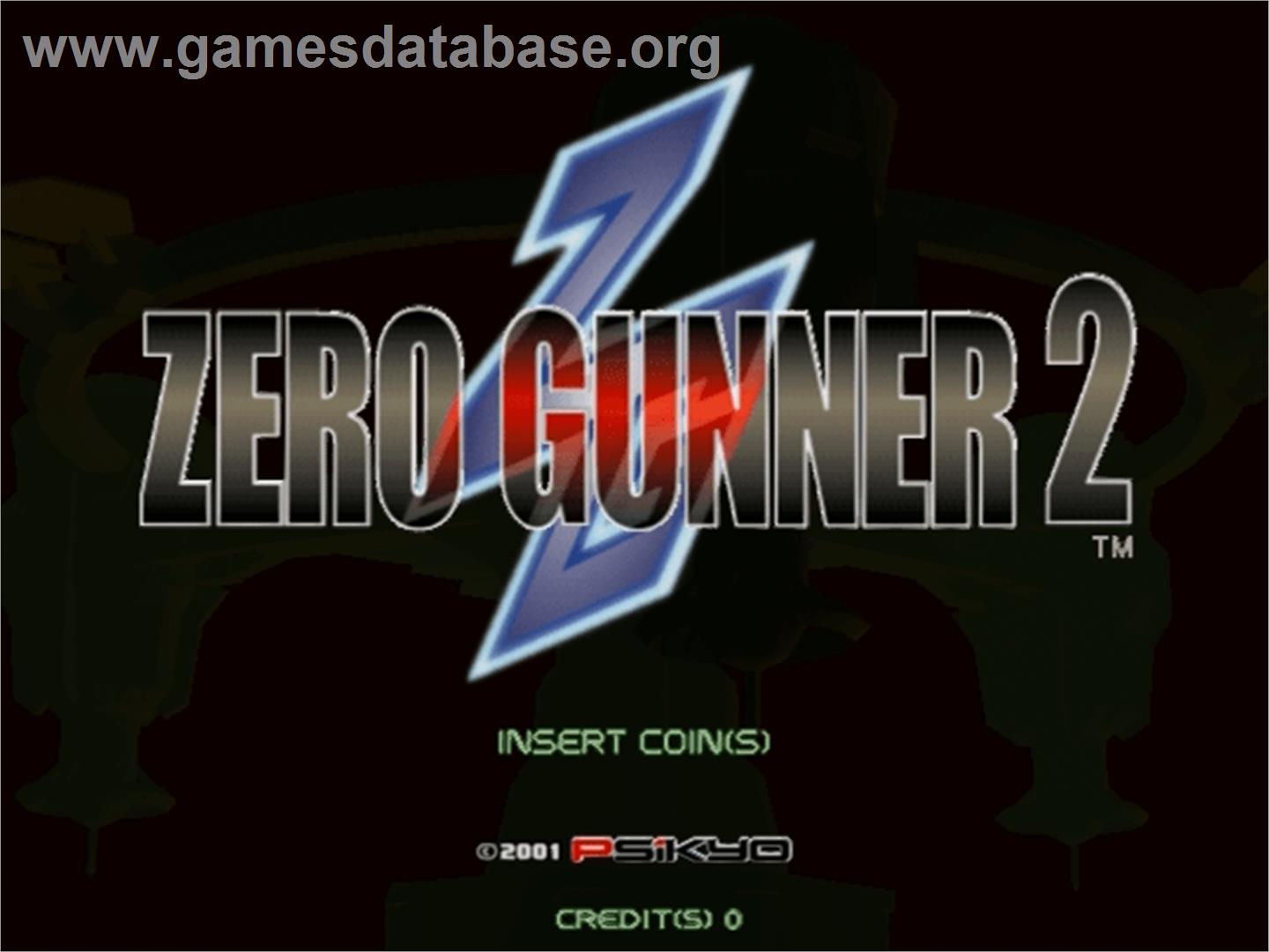 Zero Gunner 2 - Sega Naomi - Artwork - Title Screen