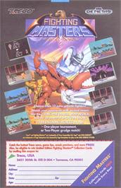 Advert for Fighting Masters on the Sega Genesis.