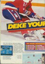 Advert for NHL '94 on the Nintendo SNES.