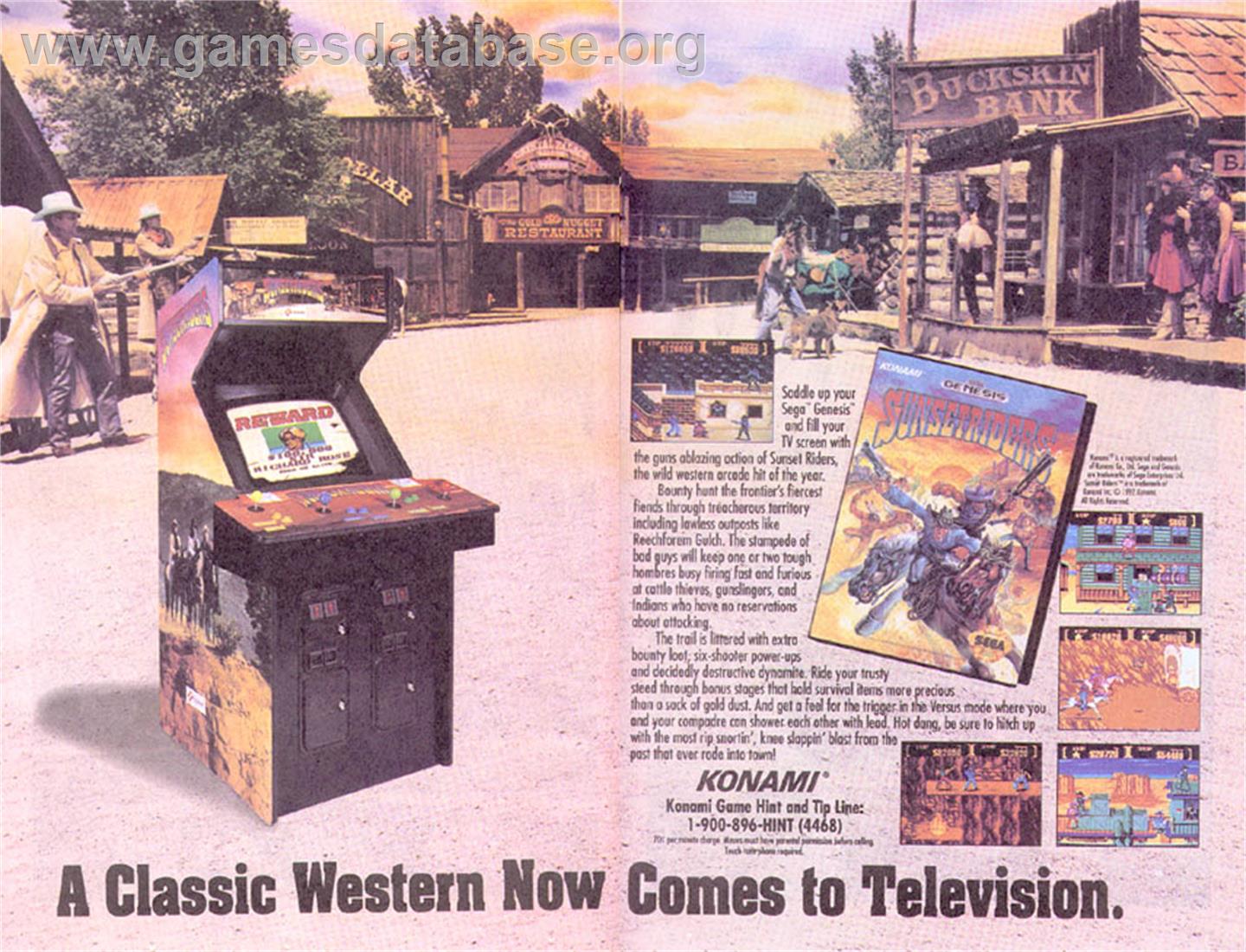 Sunset Riders - Sega Nomad - Artwork - Advert