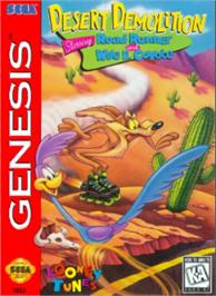 Box cover for Desert Demolition Starring Road Runner and  Wile E. Coyote on the Sega Nomad.