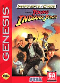 Box cover for Instruments Of Chaos Starring Young Indiana Jones on the Sega Nomad.