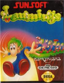 Box cover for Lemmings on the Sega Nomad.