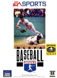 Box cover for MLBPA Baseball on the Sega Nomad.