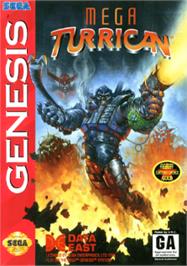 Box cover for Mega Turrican on the Sega Nomad.