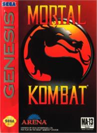 Box cover for Mortal Kombat on the Sega Nomad.