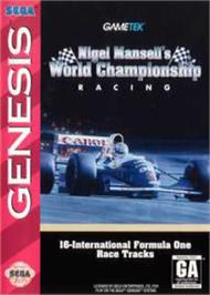 Box cover for Nigel Mansell's World Championship Racing on the Sega Nomad.