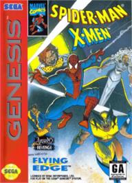Box cover for Spider-Man and the X-Men: Arcade's Revenge on the Sega Nomad.