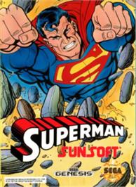 Box cover for Superman - The Man Of Steel on the Sega Nomad.