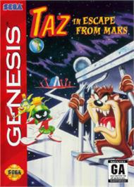 Box cover for Taz in Escape from Mars on the Sega Nomad.