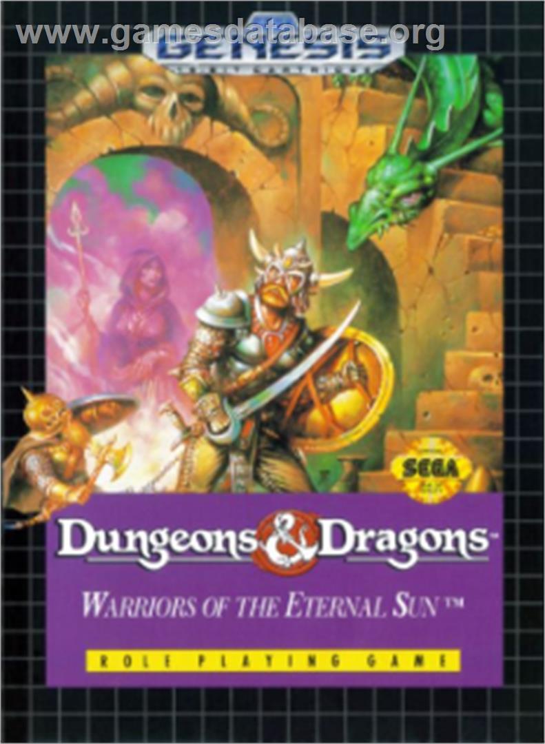 Dungeons & Dragons: Warriors of the Eternal Sun - Sega Nomad - Artwork - Box