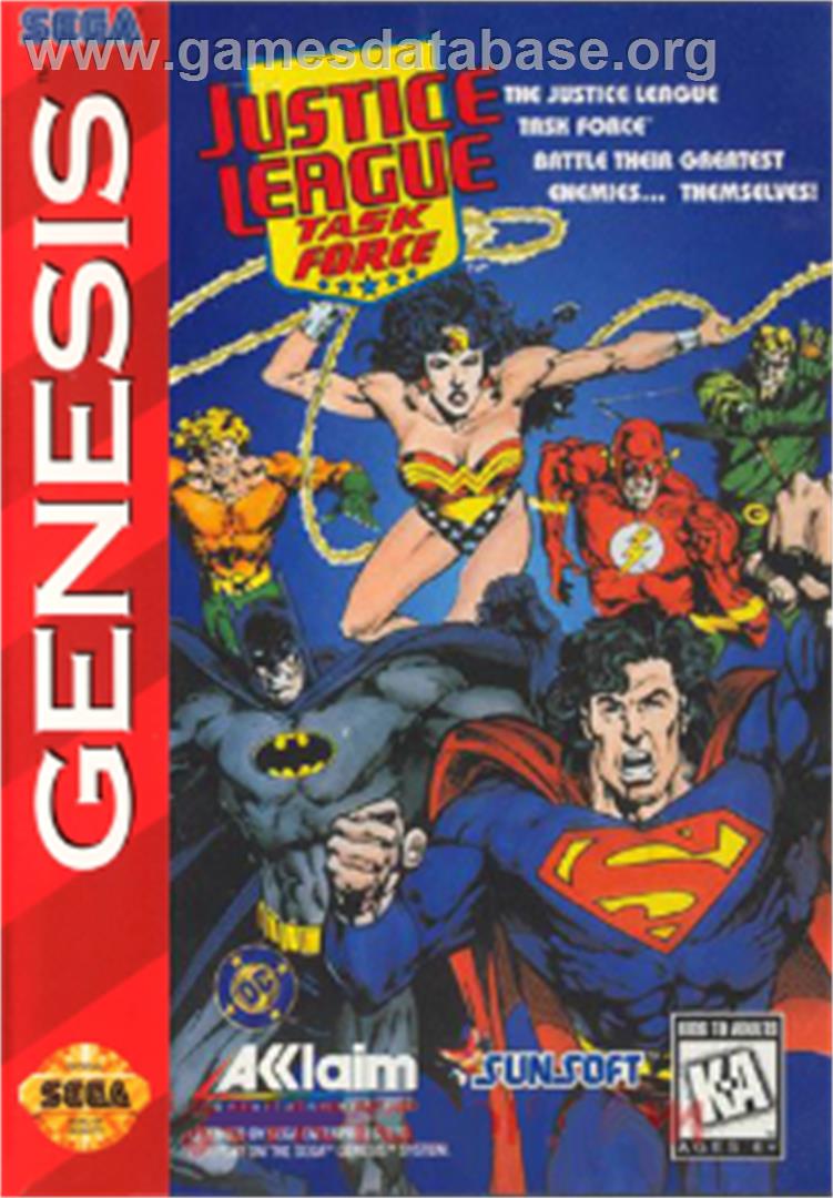Justice League Task Force - Sega Nomad - Artwork - Box
