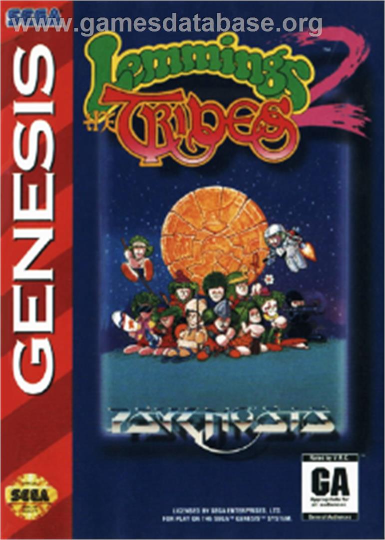 Lemmings 2: The Tribes - Sega Nomad - Artwork - Box