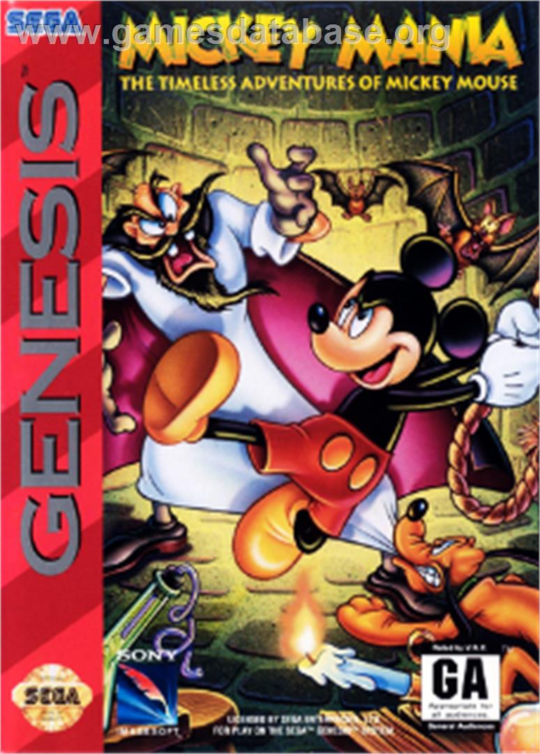 Mickey Mania - The Timeless Adventures Of Mickey Mouse - Sega Nomad - Artwork - Box