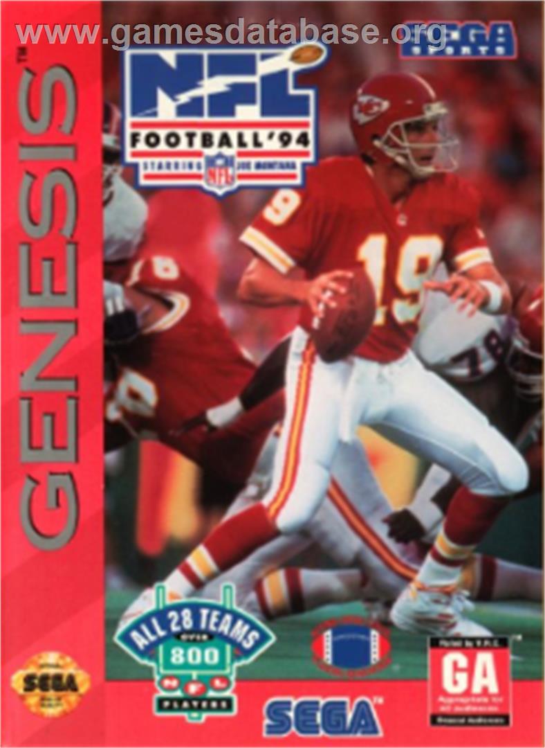NFL Football '94 Starring Joe Montana - Sega Nomad - Artwork - Box