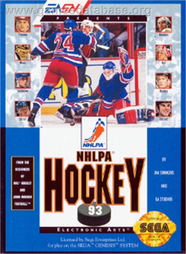 NHLPA Hockey '93 - Sega Nomad - Artwork - Box