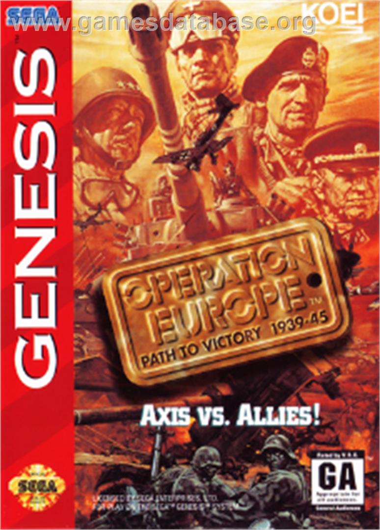Operation Europe: Path to Victory 1939-45 - Sega Nomad - Artwork - Box