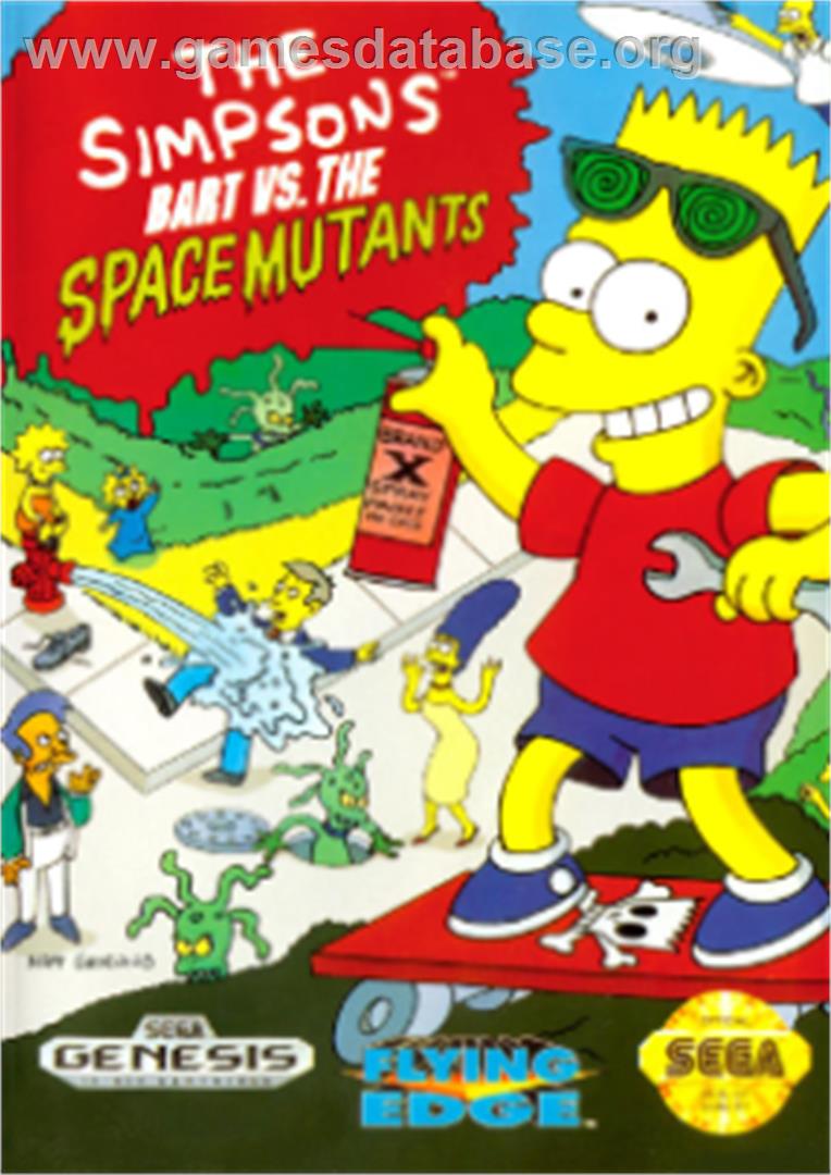 Simpsons - Bart Vs. The Space Mutants, The - Sega Nomad - Artwork - Box