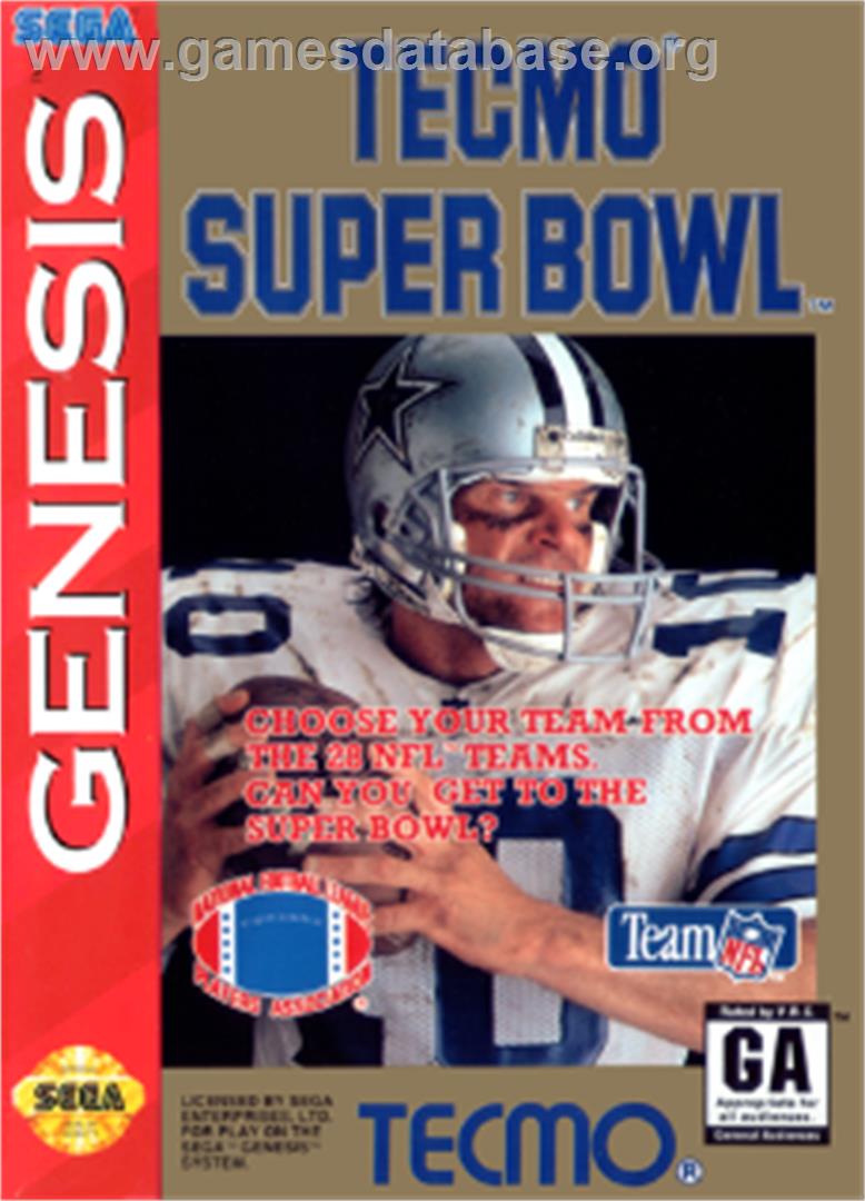 Tecmo Super Bowl - Sega Nomad - Artwork - Box