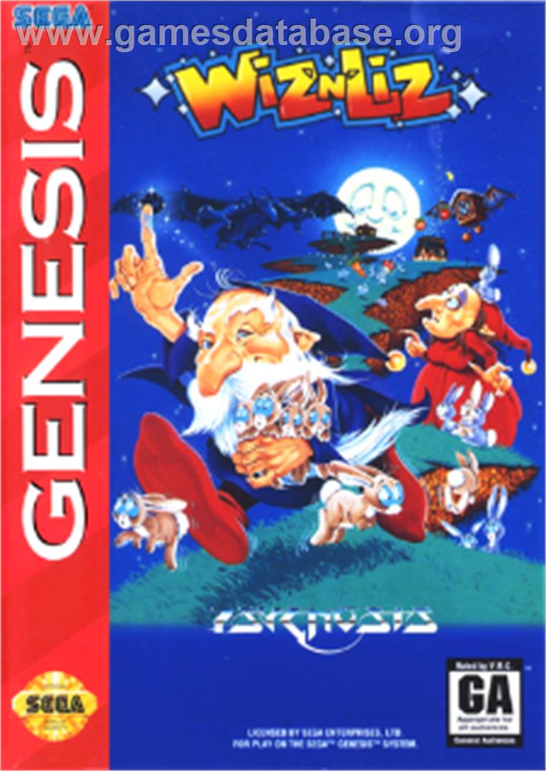 Wiz 'n' Liz - The Frantic Wabbit Wescue - Sega Nomad - Artwork - Box