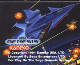 Cartridge artwork for Air Buster on the Sega Nomad.
