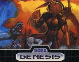 Cartridge artwork for Altered Beast on the Sega Nomad.