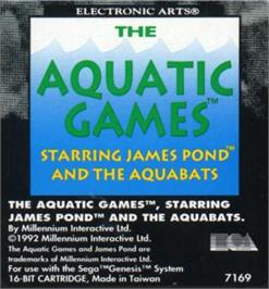 Cartridge artwork for Aquatic Games Starring James Pond And The Aquabats, The on the Sega Nomad.
