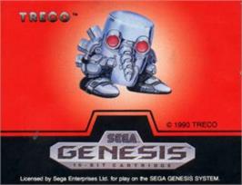 Cartridge artwork for Atomic Robo-Kid on the Sega Nomad.