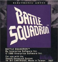 Cartridge artwork for Battle Squadron on the Sega Nomad.