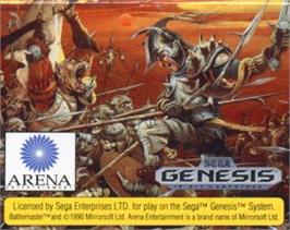 Cartridge artwork for Battlemaster on the Sega Nomad.
