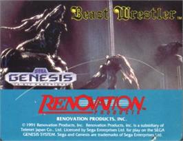 Cartridge artwork for Beast Wrestler on the Sega Nomad.