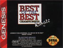 Cartridge artwork for Best of the Best Championship Karate on the Sega Nomad.