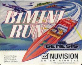 Cartridge artwork for Bimini Run on the Sega Nomad.
