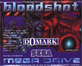 Cartridge artwork for Bloodshot on the Sega Nomad.