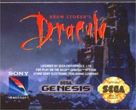 Cartridge artwork for Bram Stoker's Dracula on the Sega Nomad.
