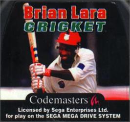 Cartridge artwork for Brian Lara Cricket on the Sega Nomad.