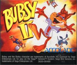 Cartridge artwork for Bubsy 2 on the Sega Nomad.