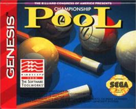 Cartridge artwork for Championship Pool on the Sega Nomad.