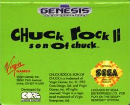 Cartridge artwork for Chuck Rock 2: Son of Chuck on the Sega Nomad.