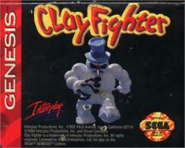 Cartridge artwork for Clayfighter on the Sega Nomad.